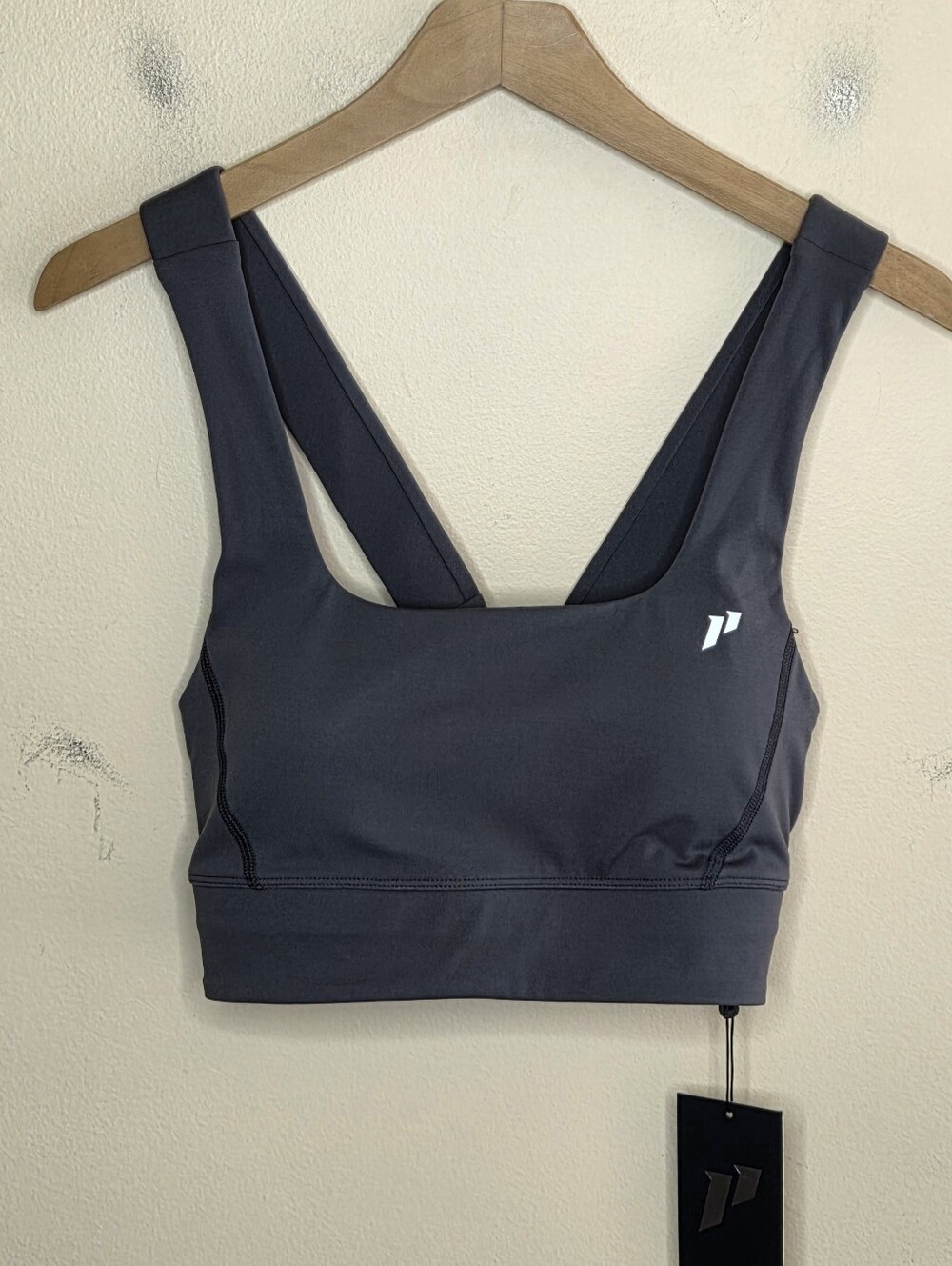 1st Phorm Solstice Criss Cross Sports Bra Dark Gray Size XL Removable Pads NEW